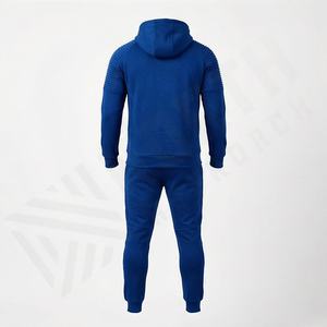 Ensemble de survêtement d'hiver pour homme, coupe classique, coton, jogging, extérieur, à capuche, couleur unie, imprimé personnalisé, streetwear, tenue en gros - Product Image 2
