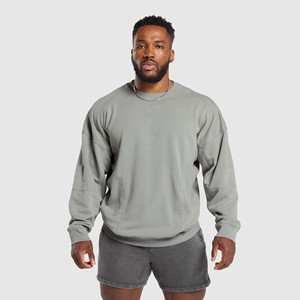 Wholesale High Quality <b>Plain</b> Blank Crew Neck Oversized <b>Sweatshirt</b> For Men New Design Breathable Men's <b>Sweatshirts</b> - Product Image 1