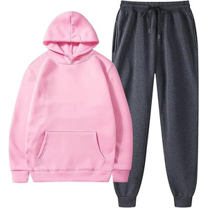 Conjuntos Deportivos Personalizados de Invierno, Pantalones Deportivos con Logotipo, Sudaderas Holgadas para Hombre, Alta Calidad, 100% Algodón, Felpa Gruesa, Diseño 2 en 1 - Product Image 1