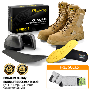 Botas de Trabajo de Seguridad Táctica Safetoe S1 |   Puntera de Acero y Plantilla de Acero |   Suela Antideslizante para Seguridad y Patrullaje - Product Image 5