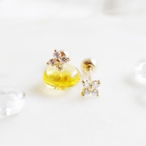 Bông tai nữ thời trang hình kim cương nhỏ bằng zircon cubic vàng 14k cao cấp - Trang sức bán buôn cơ bản của K-Jewelry, rất đẹp - Product Image 6