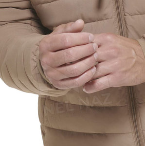 Men's Lightweight 100% Polyester <b>Puffer</b> <b>Jacket</b> High Quality Canvas Custom Logo Stand Collar Winter Latest Design <b>Cheap</b> Price - Product Image 3