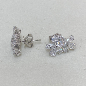 Boucles d'oreilles en diamants de laboratoire certifiés IGI, or massif 10k 14k 18k, style créoles élégantes, or jaune, rose, blanc, bijoux pour elle - Product Image 5