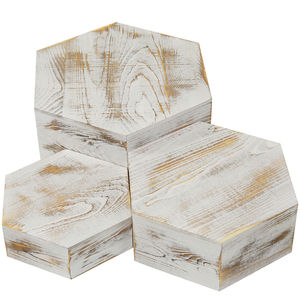 ขายร้อนไม้รูปหกเหลี่ยมเค้กคัพเค้กขาตั้งจอแสดงผลในราคาต่ํา - Product Image 6