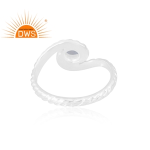 แหวนพลอย925สีเงินสเตอร์ลิงสีรุ้งและพระจันทร์ตามธรรมชาติเครื่องประดับแบบสั่งทำสำหรับผู้หญิงเป็นของขวัญสำหรับผู้หญิง - Product Image 2