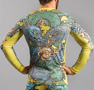 Manufacturers Sublimation <b>Printed</b> Custom Mma Bjj <b>Surf</b> Rashguard Long Sleeve Oem Rash Guard - Product Image 2