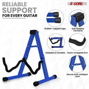 Soporte de guitarra de 5 núcleos con brazo de espuma suave y goma antideslizante para guitarra acústica, eléctrica, bajo y ukelele - Product Image 3