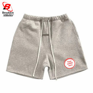 กางเกงขาสั้นกีฬาของผู้ชายผ้าแคนวาสแบบลำลองผ้าใยสังเคราะห์สีพื้นย้อมสีเรียบขนาดพลัสไซส์ออกแบบโลโก้ได้ตามต้องการ - Product Image 5