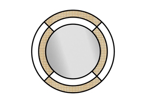 Abraza la estética de inspiración Bohemia con el espejo de metal bohemio hecho a mano, este impresionante espejo presenta un marco de metal forjado a mano - Product Image 6