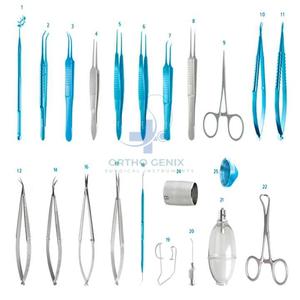 Juego de Instrumentos de Oftalmología de Primera Calidad para Trasplante Corneal, Manual, de Acero Inoxidable Anticorrosivo, Clase II - Product Image 5