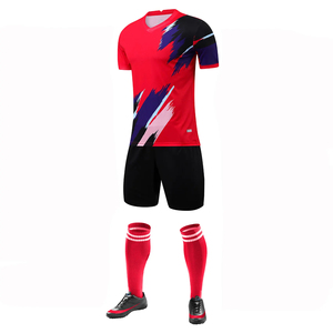 เสื้อฟุตบอลและฟุตบอลแบบระเหิดชุดเสื้อออกแบบใหม่พิมพ์ชื่อและโลโก้ - Product Image 1