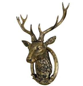 Statues de cerf d'animaux d'art de mur indien artisanal élégantes pour la décoration murale de vaisselle d'hôtel de bureau à la maison - Product Image 2