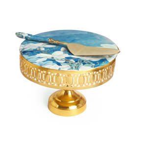 Soporte de pastel de madera de la mejor calidad con resina y metal Estilo Ins de alto estilo para fiesta Boda Restaurante Hotel de India - Product Image 4