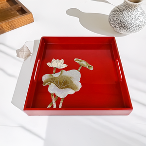 Modern Vietnam <b>Lacquerware</b> Folk Art Eco-Friendly Durable Tray by VietnamCrafts for Home & Kitchen Display-LT6040 - Product Image 2