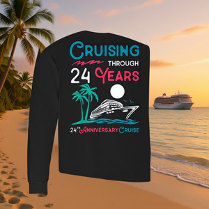Maglietta promozionale a maniche lunghe per il 24° anniversario del matrimonio, 24 anni di matrimonio - Product Image 3