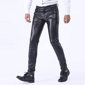 Pantalon décontracté pour homme en cuir véritable de haute qualité, léger, écologique, séchage rapide, couleur unie, best-seller streetwear, coupe droite - Product Image 4
