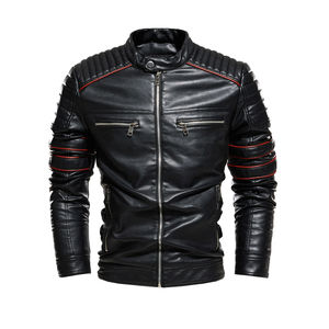 Offre Spéciale hommes séchage rapide en cuir moto veste Stand manches régulières grande taille toile hiver mode porter en gros pas cher prix - Product Image 1