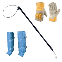 Kit d'outils vétérinaires ODM, gants anti-aboiement, protège-jambes, 100% imperméable, résistant aux morsures, pôle à élingue en alliage de haute qualité pour chien et animal