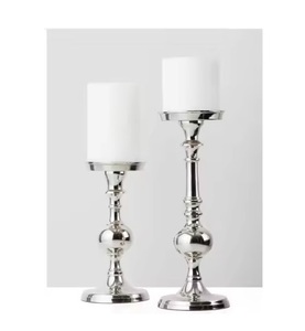 Pilar de vela de diseño elegante de aluminio metálico acabado mate para decoración de iluminación de boda soportes de vela de centro de mesa - Product Image 6