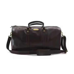 Bolsa de viaje de cuero vintage al por mayor, bolsa de deporte de negocios de alta calidad a precios asequibles - Product Image 4