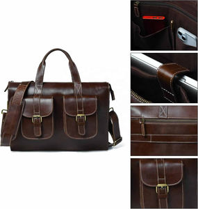 Sac messager en cuir pour homme, très vendu, imperméable, sacoche pour ordinateur portable en cuir, grand sac à bandoulière, sac de bureau, sac pour ordinateur portable pour l'université - Product Image 5