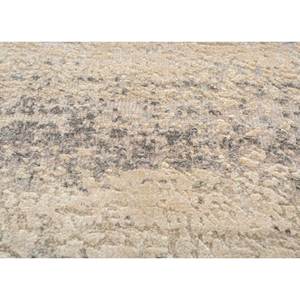 Tapis en laine et soie noué à la main Entropy Ivory AKWS-13017, motif abstrait rectangulaire, fait main pour salon, couloir, maison, polyester - Product Image 3