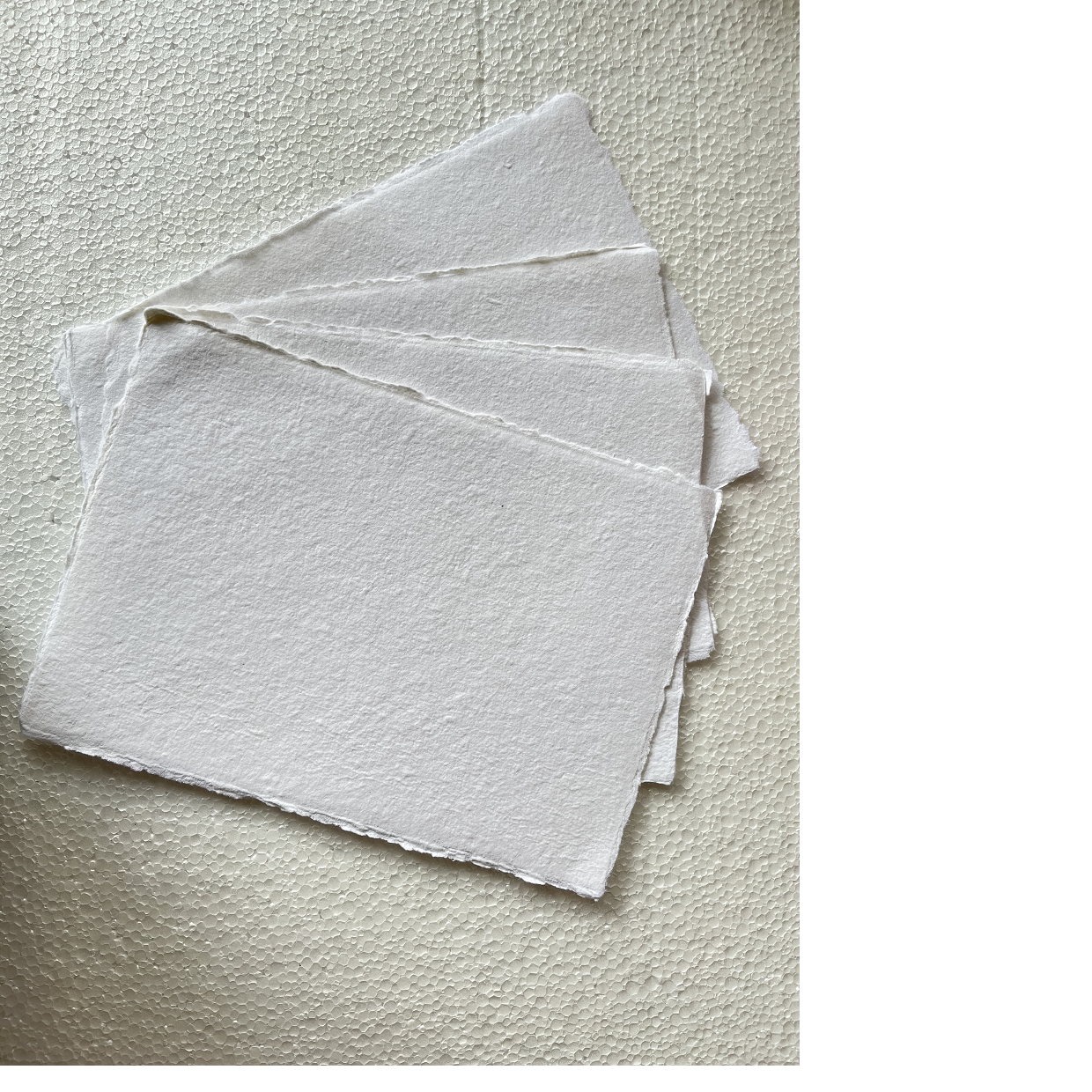 Eco-Friendly Waterproof Recyclable Printed Wrapping Paper in White with Deckle Edges for Clothing Socks Wedding Invitations
