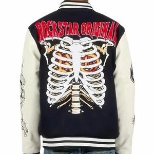 Veste universitaire pour hommes et femmes, mélange de coton, col montant, broderie personnalisée, nom et numéro, style baseball, streetwear, manteau d'hiver - Product Image 6