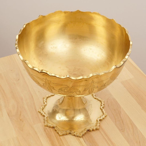 Bol de service alimentaire en laiton de qualité supérieure Design tendance idéal pour la maison Table de cuisine Top bol de serveur en métal en Inde - Product Image 3