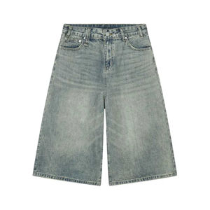 Venta caliente verano Streetwear moda suelta Denim Baggy Jorts ajuste relajado y cómodo hombres Denim Jorts con bolsillo OEM - Product Image 6
