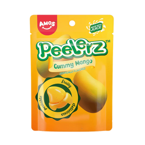 ลูกอมปอกเปลือกลูกพีช AMOS peelerz ขนมผลไม้ปอกเปลือกได้ถุง6ออนซ์เปิดได้ - Product Image 1