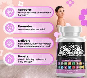 Nuovo Vitex <span class=keywords><strong>Chasteberry</strong></span> Lron acido folico DlM zinco mio-lnositolo rapporto vitamine prenatali capsule per le donne integratore di fertilità - Product Image 4