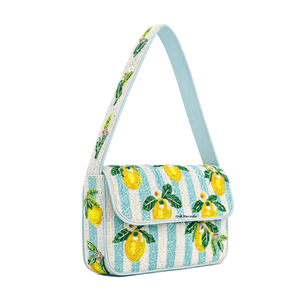 Bolso de Mano con Solapa y Cuentas de Estilo Bohemio para Mujer, Hecho a Mano en India, con Cierre de Botón, Correa de Hombro Ligera, para Fiestas Nocturnas - Product Image 1