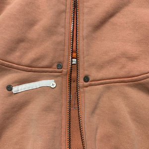Hoodie court Y2K pour femme, coupe ample, entièrement zippé, en coton French Terry délavé, avec broderie effet usé sur le devant - Product Image 4