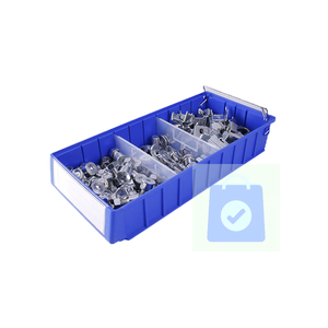 Bacs de rangement industriels robustes en plastique bleu, rectangulaires, empilables, moulés par injection en PP, haute résistance, OEM disponible - Product Image 1