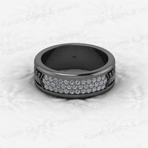 Anillo de Mujer de Alta Calidad en Plata de Ley 925 con Baño de Oro Vermeil, Diseño Cubano, Corte Flecha, con Circonitas Cúbicas, Anillo de Eternidad para Boda, Banda de 1.5 mm de Ancho, Personalizado y Elegante - Product Image 3
