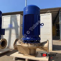 Pompe verticale centrifuge en ligne en Bronze pour l'eau de mer, utilisée pour les usines de traitement de l'eau de mer pour la solution de dessalement de l'eau de mer