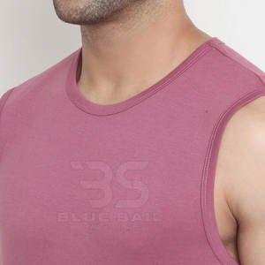 Camiseta sin mangas de entrenamiento de tela transpirable para hombres, camiseta sin mangas Lisa para gimnasio, camiseta sin mangas para hombres al por mayor - Product Image 5