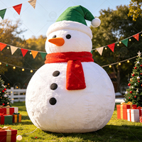 Personaje Navideño Inflable de Peluche Personalizado: Papá Noel, Hombre de Jengibre, Reno, Pingüino, Oso, Muñeco de Nieve, Elfo, Cascanueces, Decoración Esponjosa