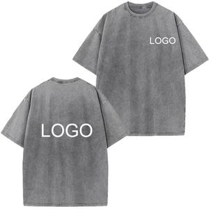 Camiseta personalizada de diseño Vintage Spandex/poliéster antiencogimiento para hombre, ropa de calle de manga corta a la moda para mujer sólida - Product Image 5