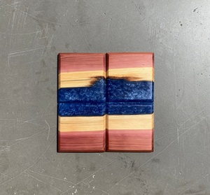 Top Export Quality Resin Decorative Solid Wood Tea coaster Resin Insulation Pad Custom Coasters Home and Kitchen - Product Image 1