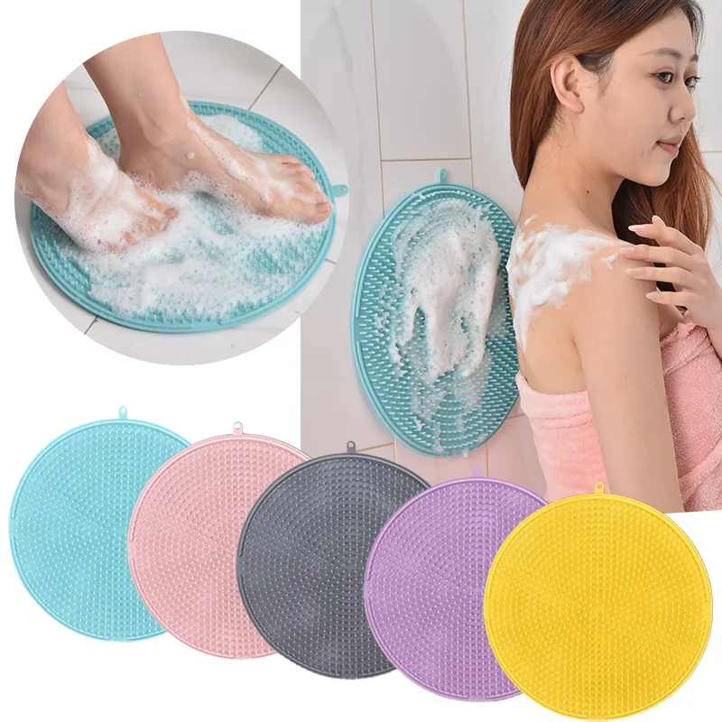 Round Cleaner Acupressure Mat para os Pés com tapete de banho antiderrapante Melhorar a Circulação Chuveiro Pé banho Mat Bath Massage Pad