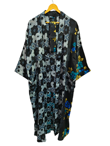 Kimono pour femme Bikini Cover Up Swim Wear Robe longue indienne en soie sari recyclée Kimono Night Wear Gown, - Product Image 5