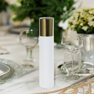 CYL0420GW - Cylindre en céramique blanche avec dessus doré - 20 - Product Image 4