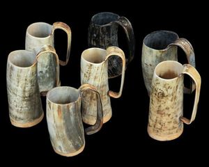 CLIQUEZ POLI FABRIQUÉ À LA MAIN VIKING CORNE À Boire BIÈRE STEIN Corne À Boire tasse Viking Corne À Boire Tasse Tasse À Café - Product Image 5