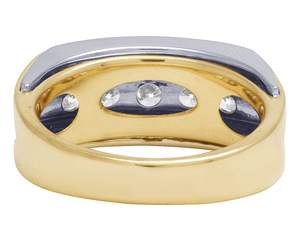 แหวนประดับเพชรสำหรับผู้ชายการตั้งค่าช่องที่ออกแบบใหม่ S925สีเงินพร้อมแหวนเพชรโมอิส - Product Image 4