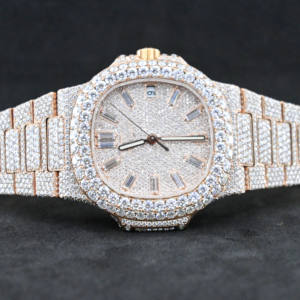 Haute Qualité À La Main Marque Réglage Glacé Mâle Femelle Automatique De Luxe En Acier Inoxydable ETA Mouvement 3BAR Résistant À L'eau Fine - Product Image 1