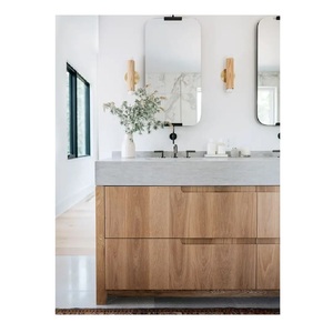 Ukuran disesuaikan kamar mandi Vanity Combo Online dukungan teknis Modern kayu Freestanding Vanity dengan 3 tahun garansi - Product Image 5