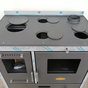 Estufa de leña de acero industrial de doble cámara Unidad de calefacción y cocina de servicio pesado - Product Image 1