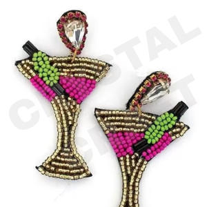 Lemon Parties Special <b>Fashion</b> Dangle Earrings New Arrival Cross-Border Handmade Beads Sweet Sequins Trendy Creative - Product Image 3